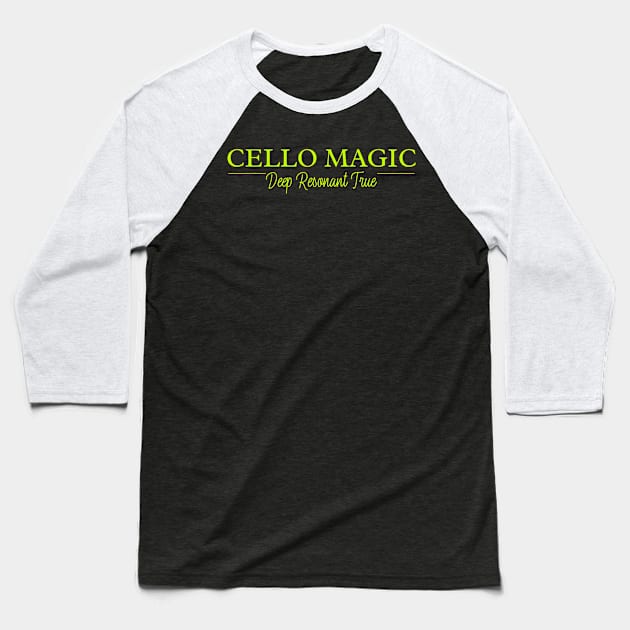 Cello Magic Deep Resonant True Light T-Shirt Baseball T-Shirt by Signes Design